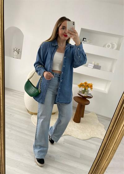 Mavi Düğmeli Orjinal Zr Ceket /Gömlek