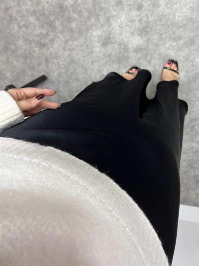 Maxi Boy Saten Etek Siyah