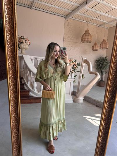 Melissa İthal Tasarım Elbise Haki