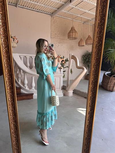 Melissa İthal Tasarım Elbise Mavi