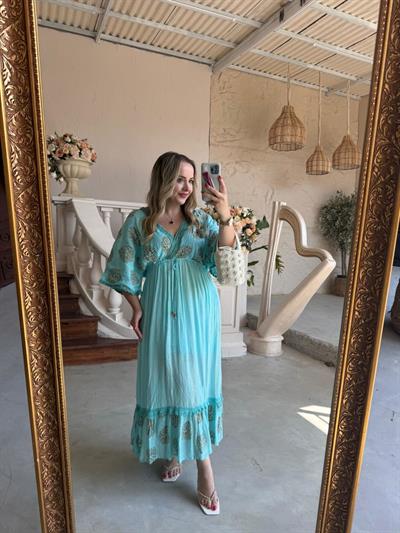 Melissa İthal Tasarım Elbise Mavi