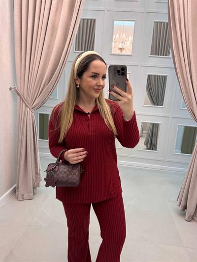 Milan Yumoş Özel Üretim Polo Yaka Takım Bordo