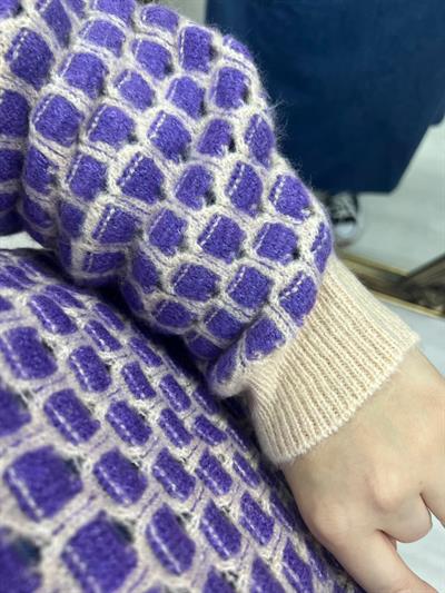 Orj Marka Lila Desenli Kazak