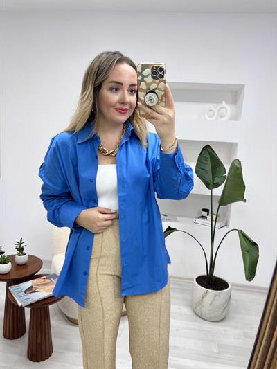 Orj Marka Mavi Poplin Gömlek