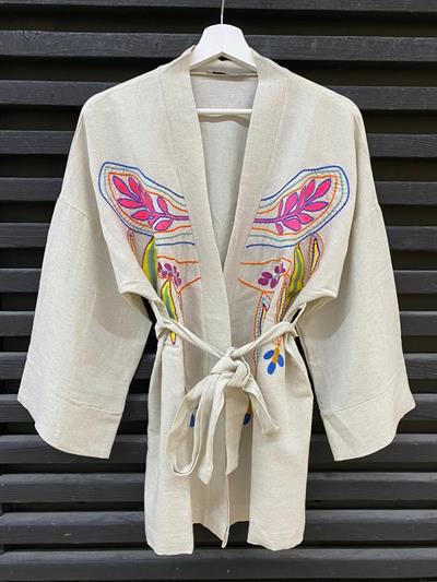 Nakiş İşleme Kimono Ceket