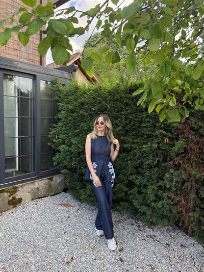 Nakış İşlemeli Denim Takım
