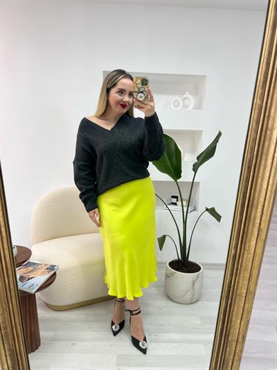 Olive Renk Saten Etek