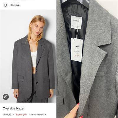 Orj Brshka Marka Oversize Ceket