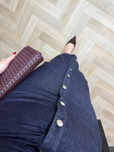 Orj Marja Model Drapeli Denim Elbise