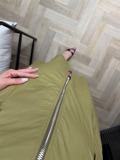 Orj Marka Belden Bağlamalı Elbise Olive
