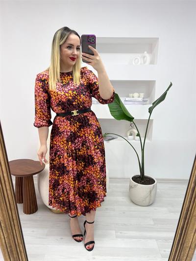 Orj Marka Beli Lastikli Saten Elbise