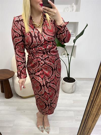 Orj Marka Kruvza Model Saten Elbise