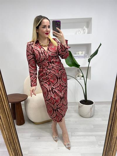 Orj Marka Kruvza Model Saten Elbise