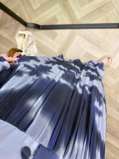 Orj Marka Lacivert Renk Maxi Boy Şifon Elbise