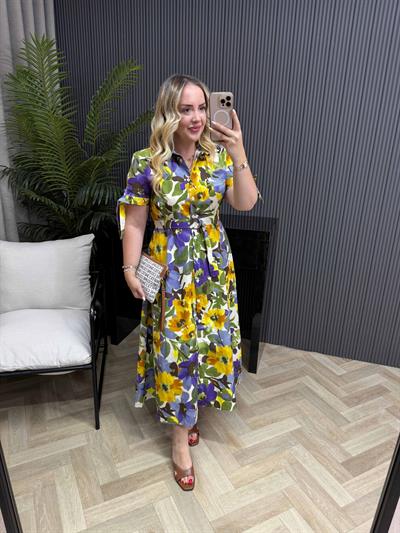 Orj Marka Model Desenli Poplin Elbise