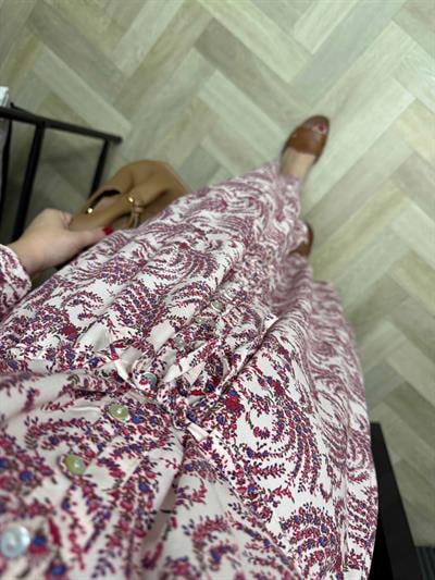 Orj Marka Model Maruken Kumaş Belden Büzgülü Elbise