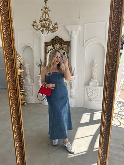 Orj Marka Model Straplez Jean Elbise