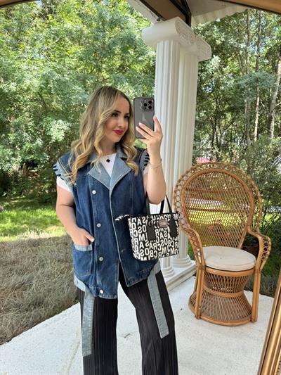 Orj Marka Model Tasarım Jean Yelek