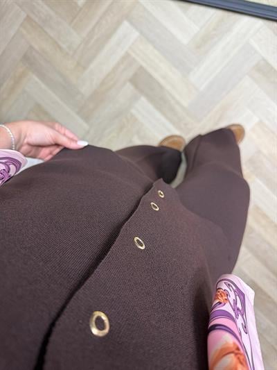 Orj Marka Model V Yaka Yelekli Takım Acı Kahve