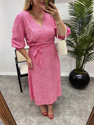 Orj Marka Pembe Kuşaklı Elbise