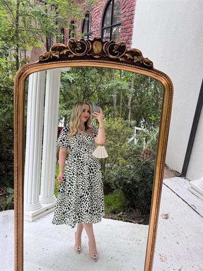 Orj Marka Puantiye Saten Elbise