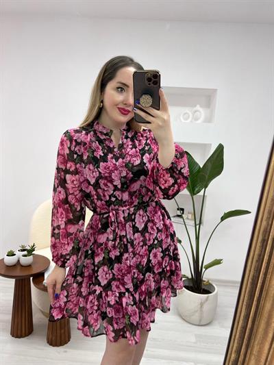 Orj Marka Şifon Çiçekli Elbise