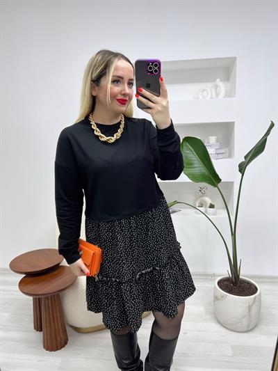 Orj Marka Sweat Elbise Puantiye