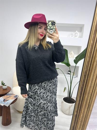 Orj Marka Antrasit Triko Kazak