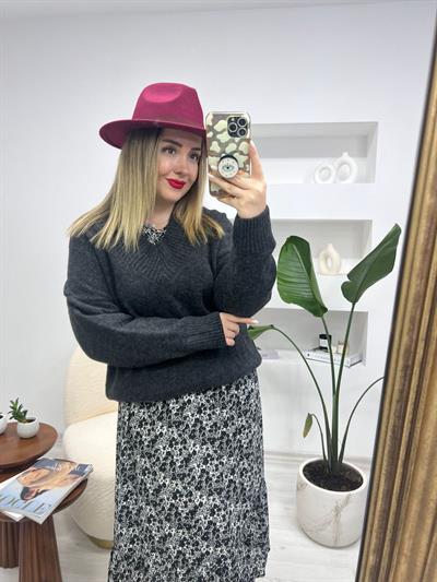 Orj Marka Antrasit Triko Kazak