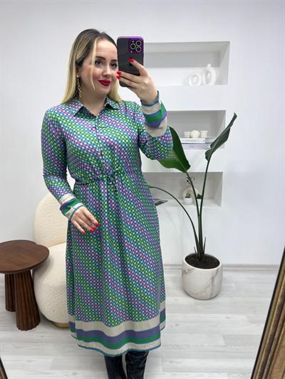 Orj Marka Mint Yeşil Maxi Elbise