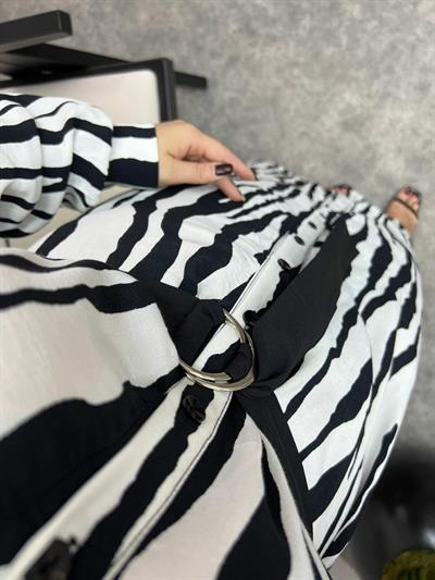 Orj Zr Marka Zebra Kuşaklı Elbise