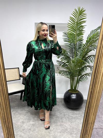 Özel Tasarım Vintage Model Saten Elbise