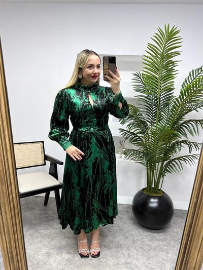 Özel Tasarım Vintage Model Saten Elbise