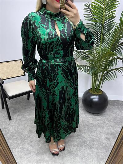 Özel Tasarım Vintage Model Saten Elbise