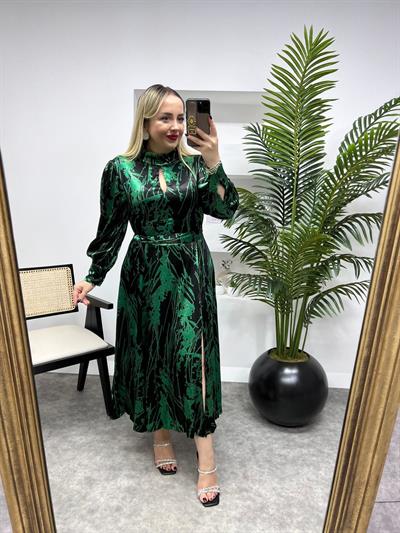 Özel Tasarım Vintage Model Saten Elbise