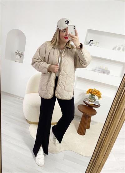 Paça Detaylı Beli Lastikli Kumaş Pantolon