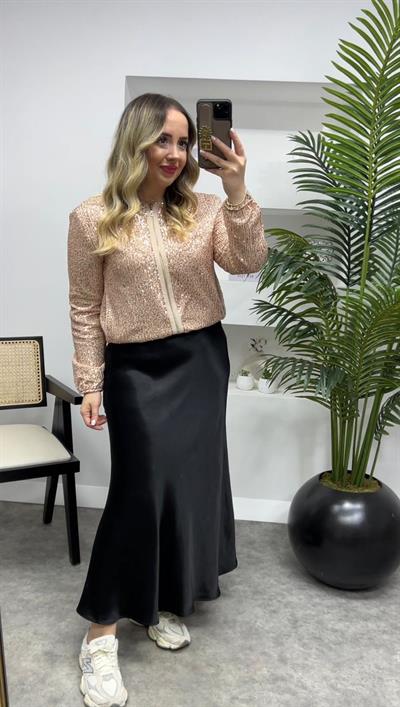 Payet Bomber Ceket Pudra