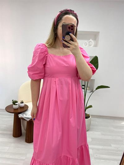 Pembe Balon Kol Tasarım Gipeli Elbse