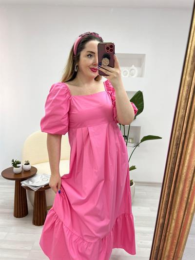 Pembe Balon Kol Tasarım Gipeli Elbse