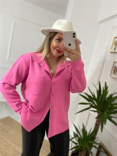 Pembe Çelik Triko Hirka