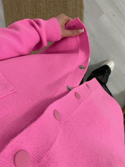 Pembe Çelik Triko Hirka