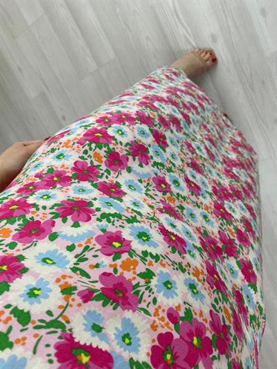 Pembe Çiçekli Diana Elbise