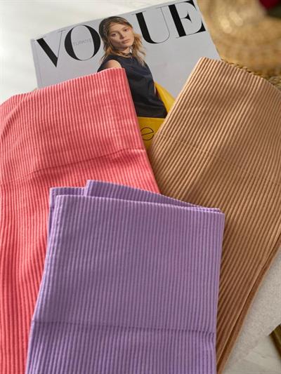 Pembe Fitilli Geniş Bel Detaylı Tayt