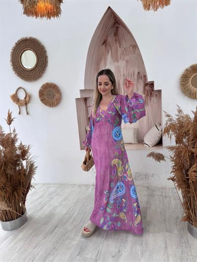 Pera Balon Kol Sırt Dekolteli Elbise