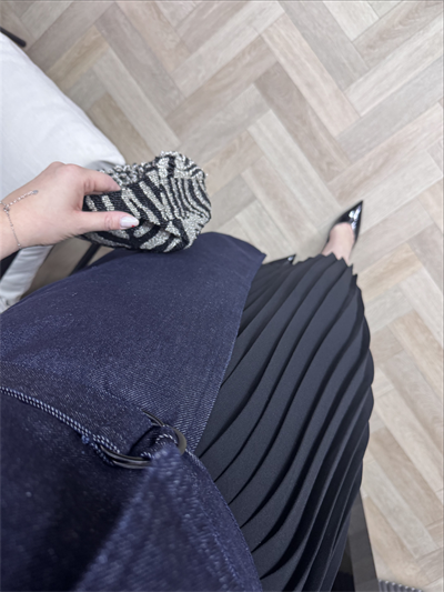 Piliseli Özel Tasarım Denim Elbise