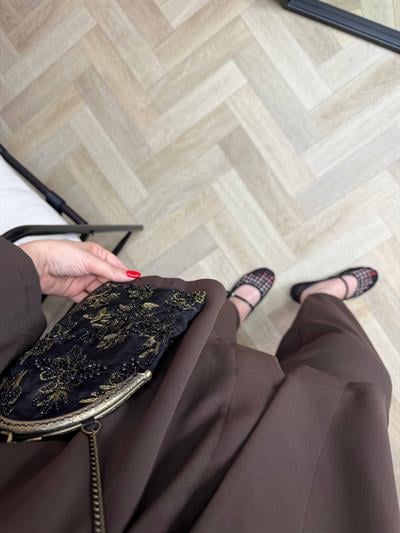 Premium Ceketli Tensel Takım Acı Kahve