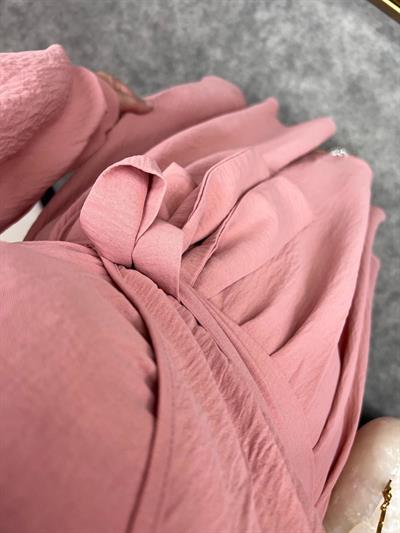 Prenses Model Beli Lastikli Elbise Gül Kurusu
