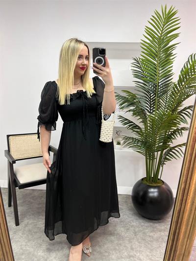 Prenses Model Siyah Düz Renk