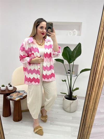 Şalvar Model Keten Pantolon Taş