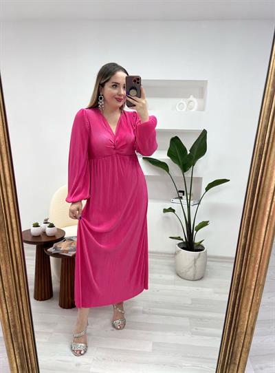 Şeker Pembe Düğüm Detaylı Reserved Marka Elbise